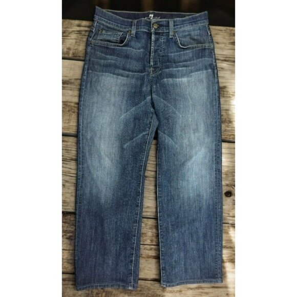 7 For All Mankind Mens Relaxed Fit Blue Denim Jeans 32x29 - Picture 1 of 9